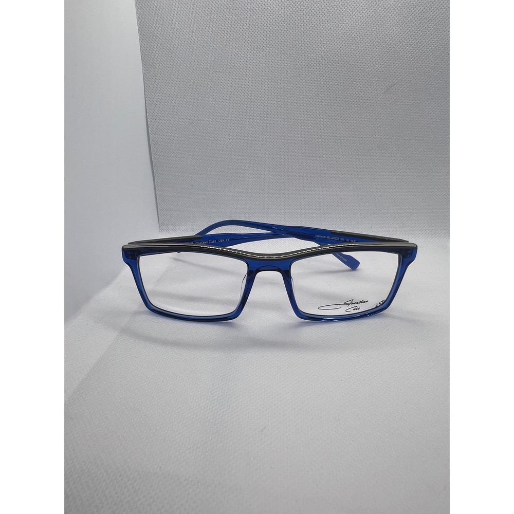 Jonathan Cate Iceland Blue‎ Eyeglasses Frames Rectangular Designer Eyewear